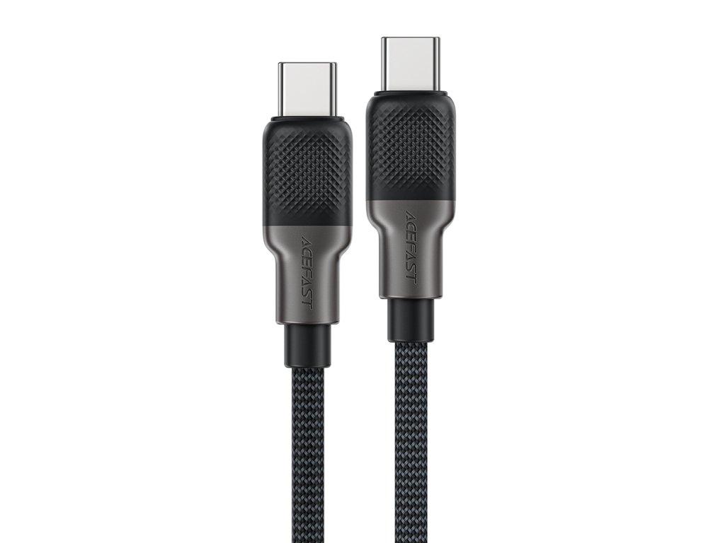 91167 acefast datovy kabel type c na type c 60 w rychle nabijanie 1 2 m cierny