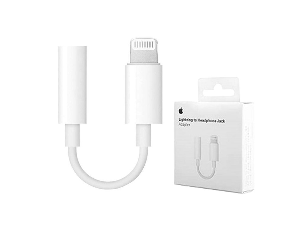 90846 apple originalny audio adapter lightning na jack 3 5 mm biely blister balenie