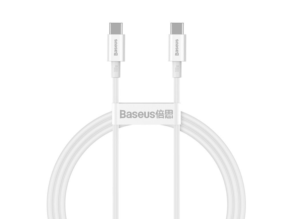 90822 baseus datovy kabel superior type c na type c 100 w 1 m biely