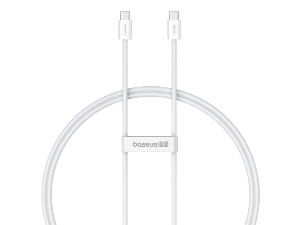 90939 baseus datovy kabel type c na type c 100 w 1 m biely moon white