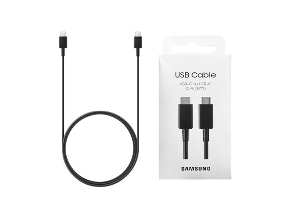 90855 samsung originalny datovy kabel type c na type c rychle nabijanie 5 a 1 8 m biely blister balenie