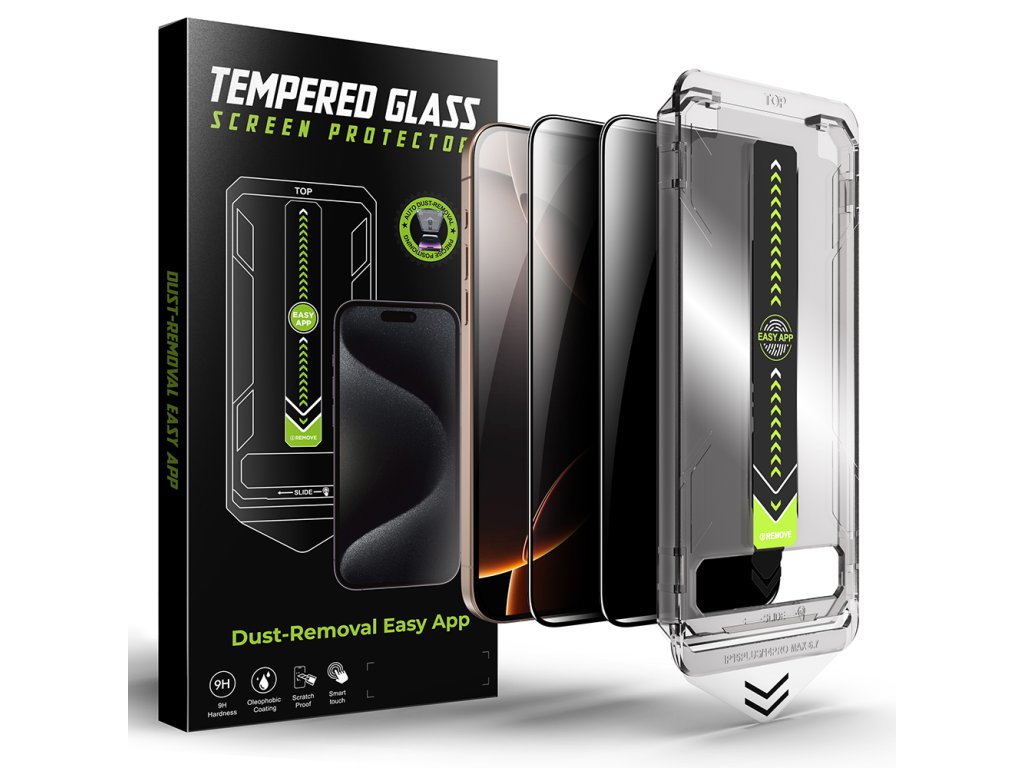 98565 techsuit titanglass fullcover ochranne sklo 2 ks pre iphone 16 pro max privatne