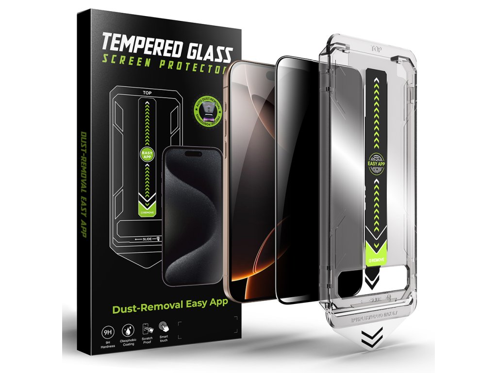 98514 techsuit titanglass fullcover ochranne sklo pre iphone 16 pro max privatne