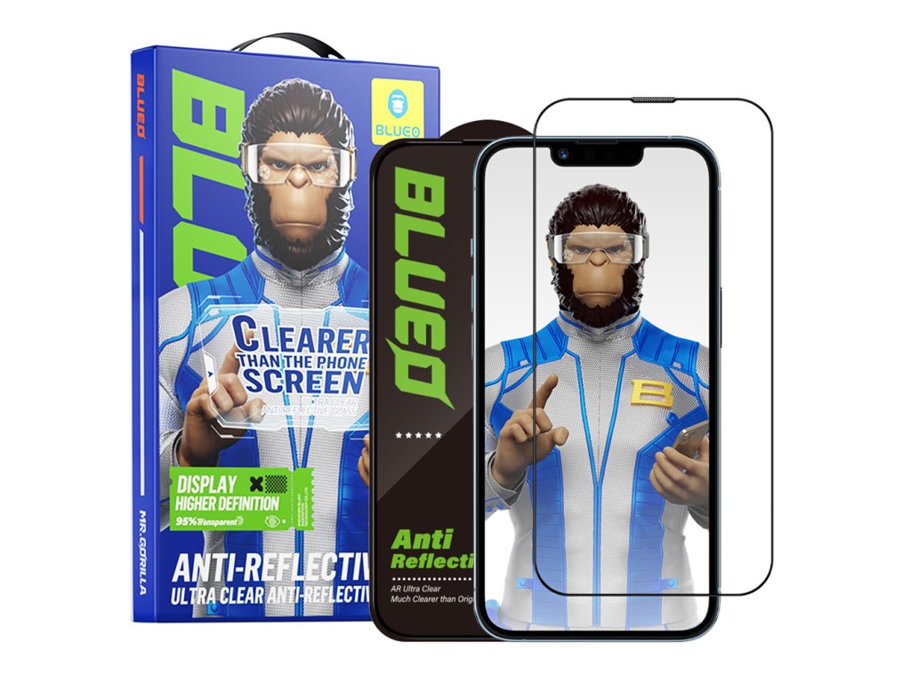 101442 4 blueo anti reflective hd ochranne sklo pre iphone 13 pro max iphone 14 plus cierna