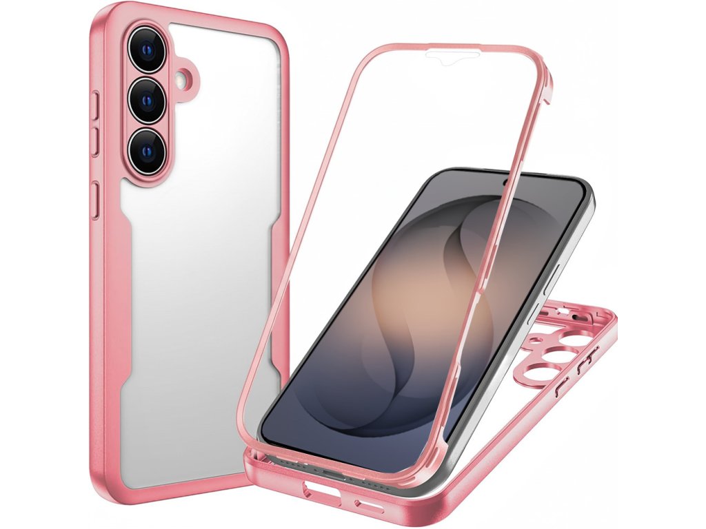 146833 2 techsuit colorverse 360 series screen protector 360 ochranne puzdro s ochranou displeja pre samsung galaxy s26 ruzove