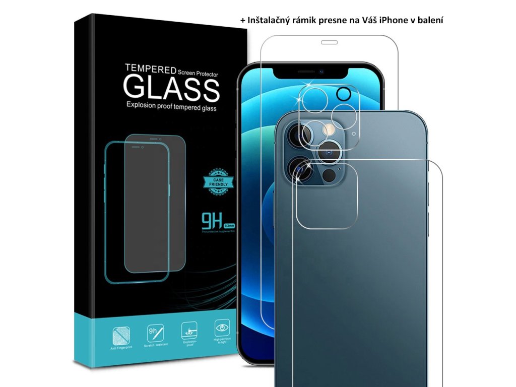 3 v 1 Tvrdené ochranné sklo pre iPhone predné + zadné + foťák (Model iPhone iPhone 11)