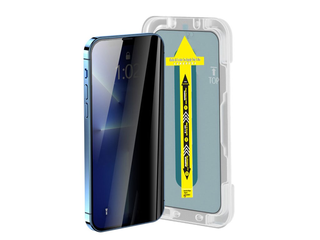 3D One-Click ochranné sklo Anti-Spy pre iPhone (Model iPhone iPhone XR)