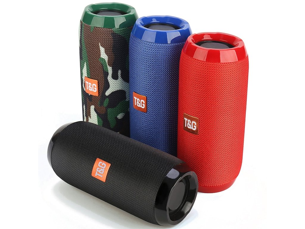 Bluetooth prenosný reproduktor s FM, SD, AUX, USB, HandsFree TG117 (Barva Černá)