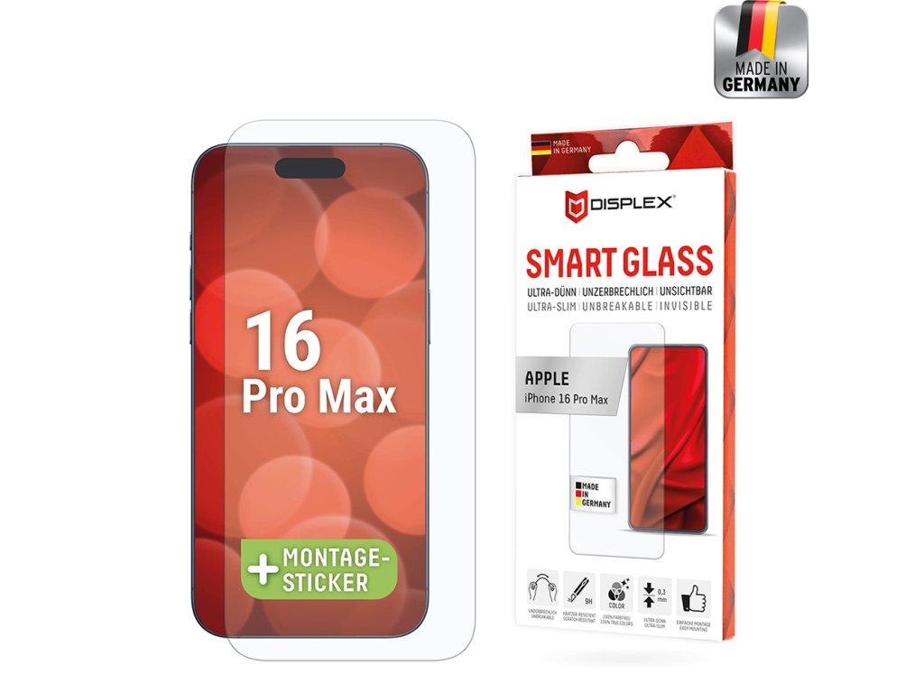 47763 1 displex premium smart flexiglass ochranne sklo na iphone 16 pro max priehladne