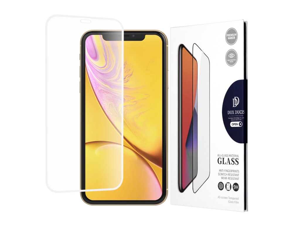 48759 dux ducis tempered glass tvrdene sklo na iphone 11 xr biely ramik