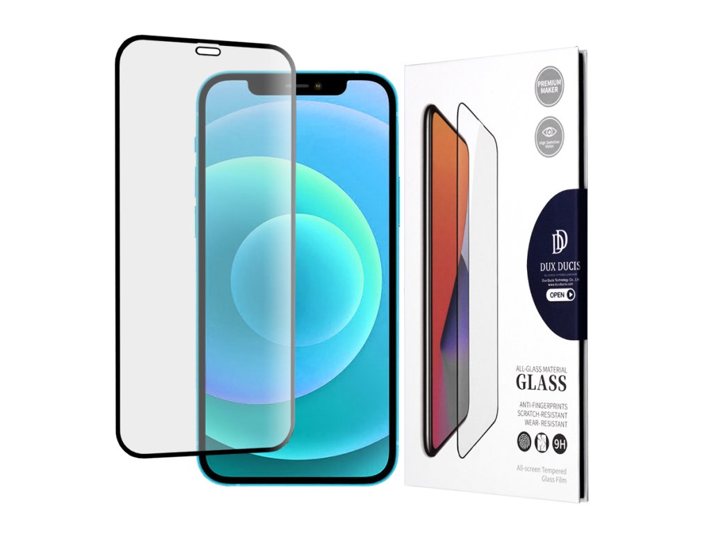 56259 dux ducis tempered glass tvrdene sklo pre iphone 12 iphone 12 pro cierne okraje