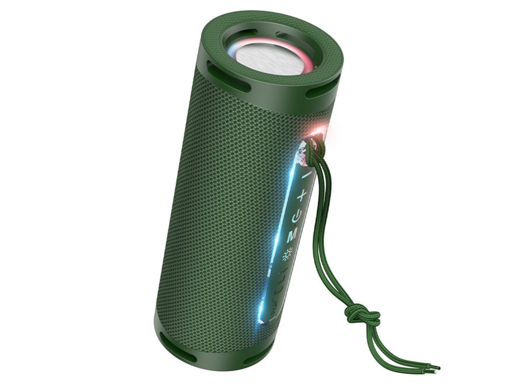 9598 hoco bezdrotovy prenosny reproduktor dazzling pulse hc9 s okolitym svetlom bluetooth 5 1 10 w zeleny