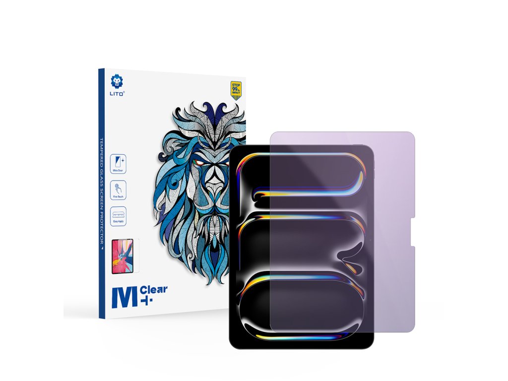 37792 lito 2 5d classic glass anti blue light tvrdene sklo s ochranou proti modremu svetlu pre ipad pro 11 2024 priehladne