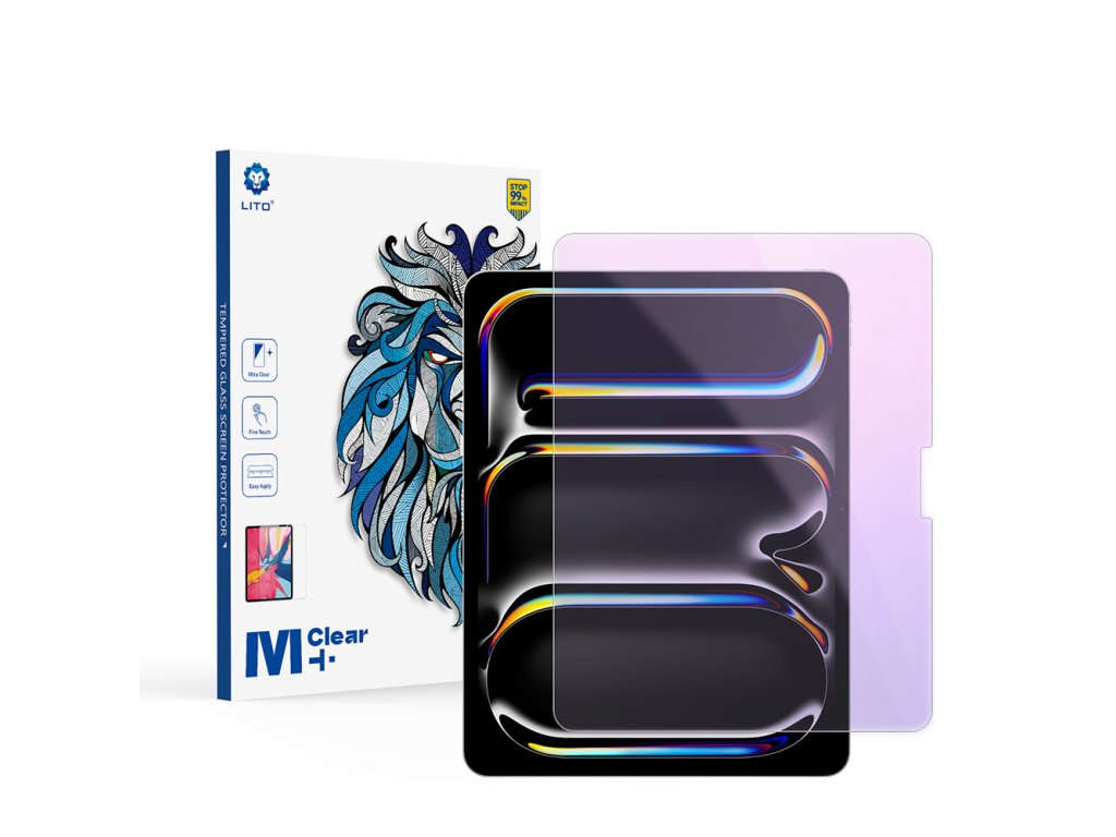 37798 lito 2 5d classic glass anti blue light tvrdene sklo s ochranou proti modremu svetlu pre ipad pro 13 2024 priehladne