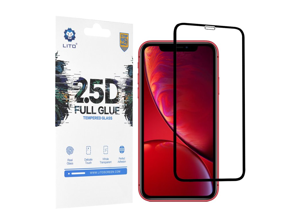 47163 4 lito 2 5d fullglue glass iphone 11 iphone xr tvrdene sklo cierne