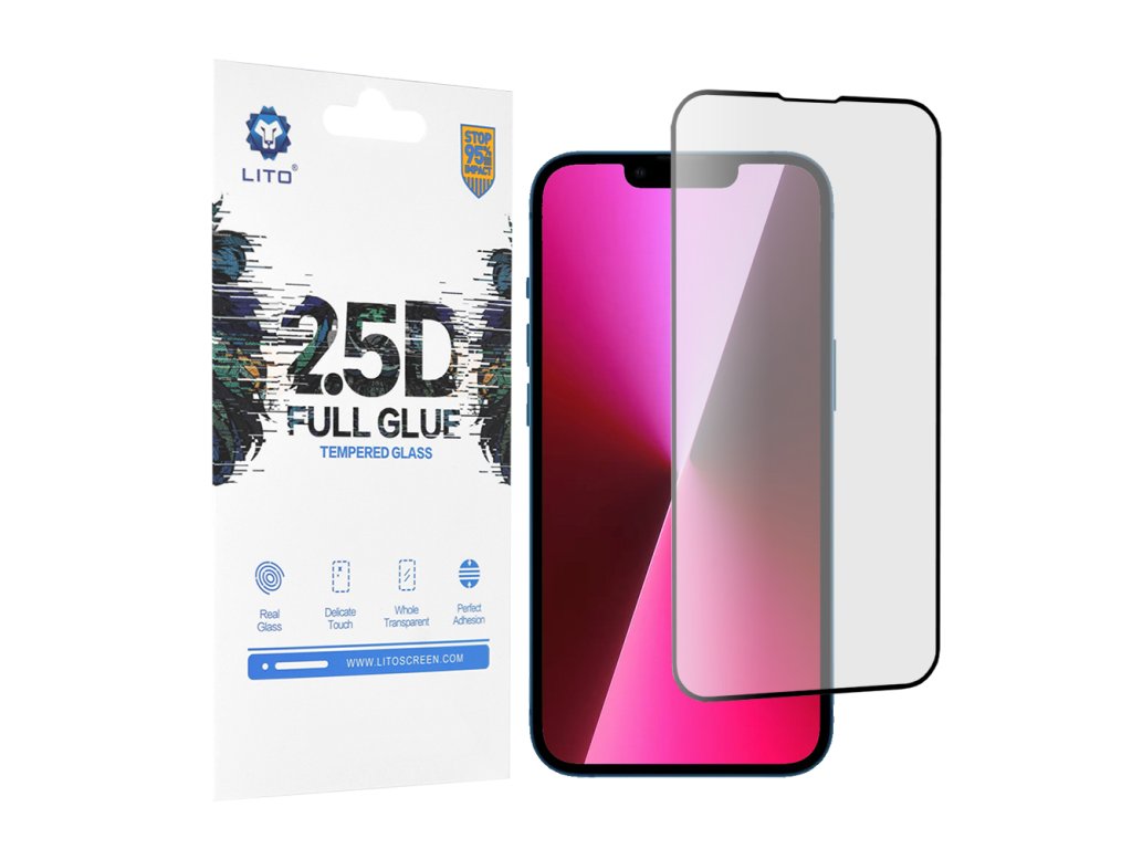 12661 4 lito 2 5d fullglue tvrdene sklo iphone 13 13 pro 14 cierne