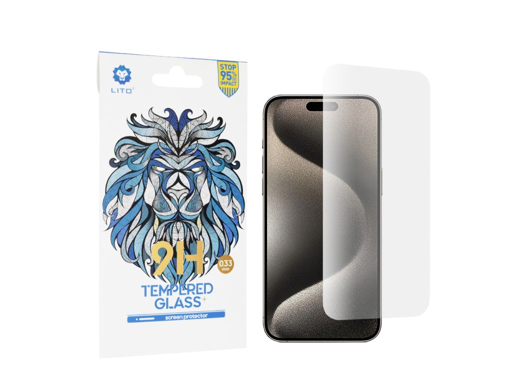 17995 lito 2 5d klasicke tvrdene sklo iphone 15 pro max transparentna