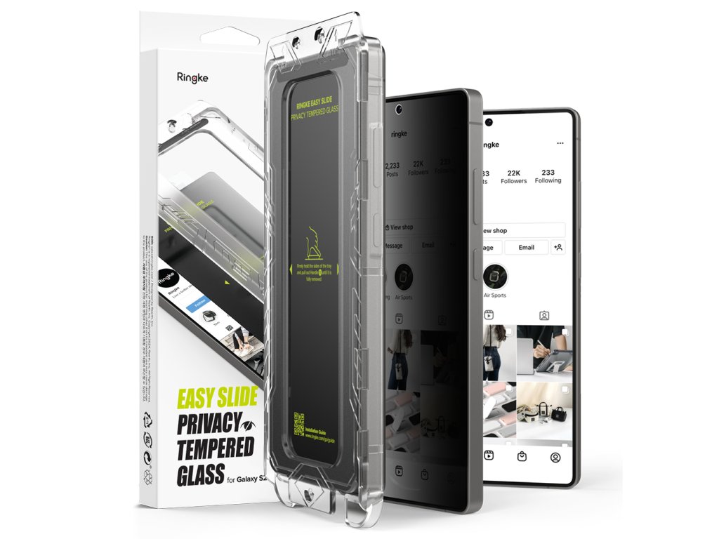 54000 ringke easy slide privacy tempered glass 2 ks tvrdene sklo s ochranou sukromia pre samsung galaxy s25 ultra cierne