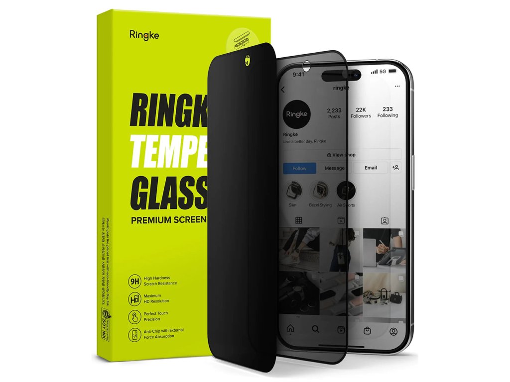 30754 ringke ochranne sklo na displej privacy pre iphone 15 pro