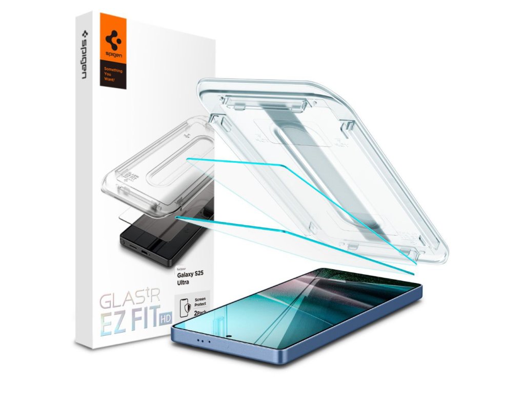 54888 spigen glas tr ez fit hd 2 ks ochranne sklo pre samsung galaxy s25 ultra cire