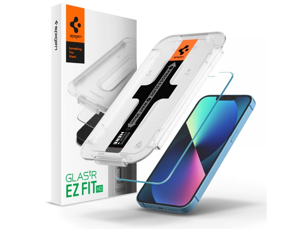 10366 spigen glas tr ez fit ochranne sklo na iphone 13 pro max 14 plus transparentna