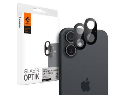 51792 spigen optik tr camera glass 2 ks ochranne sklo kamery pre iphone 16 iphone 16 plus cierne