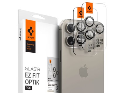 29695 spigen optik tr sklo pre kameru 2 ks iphone 14 pro 14 pro max 15 pro 15 pro max natural titanium