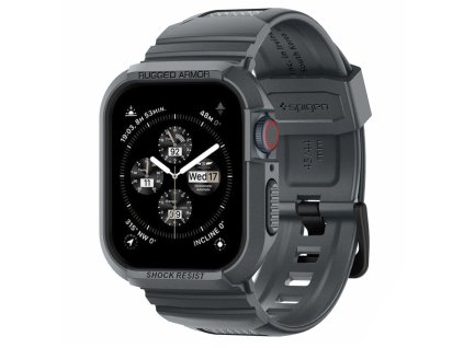 40811 spigen rugged armor pro ochranny obal apple watch 4 5 6 se se 2 7 8 9 44mm 45mm tmavosiva