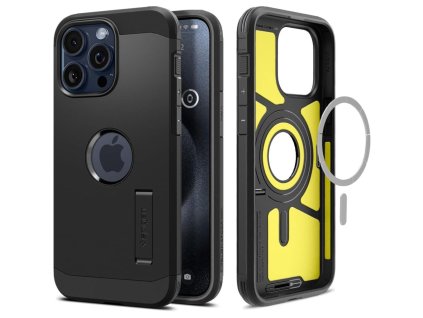 22167 7 spigen tough armor magsafe obal na iphone 15 pro cierna