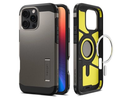 51603 spigen tough armor magsafe puzdro pre iphone 16 pro sive gunmetal