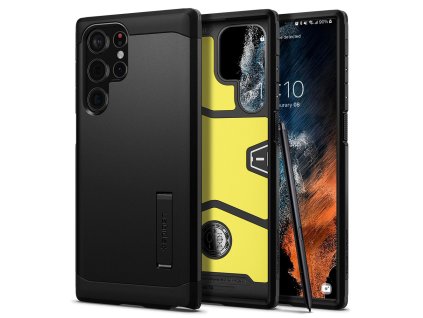 11908 spigen tough armor ochranny obal na samsung galaxy s22 ultra cierny