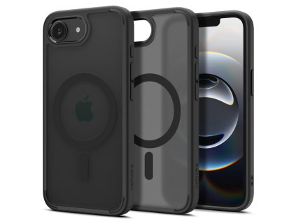 58656 spigen ultra hybrid magsafe odolny kryt na iphone 16e cierny frost black