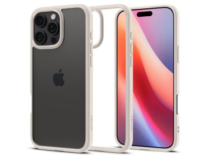 51552 spigen ultra hybrid puzdro pre iphone 16 pro max prirodny titan natural titanium