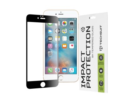 12520 techsuit 111d full cover celopolepene tvrdene sklo iphone 6 plus 6s plus cierny