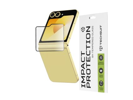 55497 3 techsuit 111d full cover full glue glass outside screen tvrdene sklo pre samsung galaxy z flip6 cierne okraje