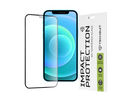 47181 techsuit 111d full cover full glue glass ochranne tvrdene sklo na iphone 12 iphone 12 pro cierne