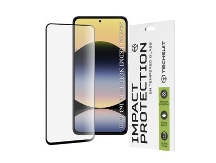 53496 3 techsuit 111d full cover full glue glass tvrdene sklo pre xiaomi redmi note 14 4g redmi note 14 5g cierne black