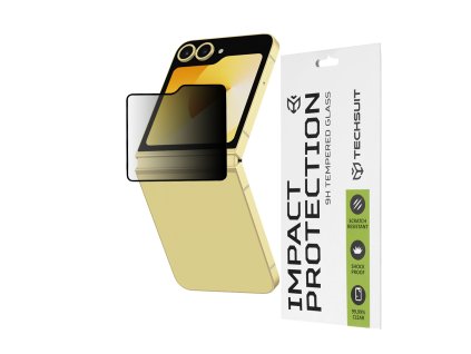 55500 2 techsuit 111d privacy full glue outside screen tvrdene sklo privacy pre samsung galaxy z flip6 cierne okraje