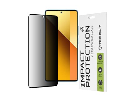 52401 techsuit 111d privacy full glue tvrdene sklo pre xiaomi redmi note 13 5g cierne black