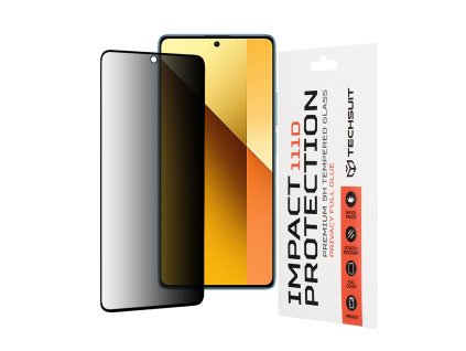 52401 2 techsuit 111d privacy full glue tvrdene sklo pre xiaomi redmi note 13 5g cierne black