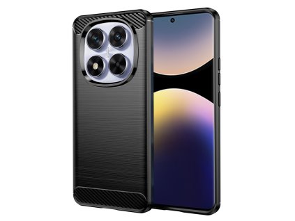 54285 6 techsuit carbon silicone kryt pre xiaomi redmi note 14 pro 5g poco x7 cierny