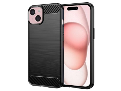17767 7 techsuit carbon silicone obal na iphone 15 cierna