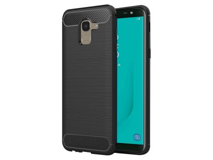 17332 techsuit carbon silicone obal na samsung galaxy j6 2018 cierna