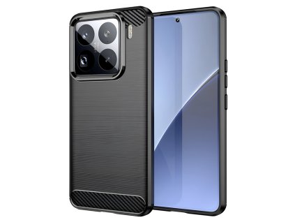 52998 7 techsuit carbon silicone puzdro pre xiaomi 15 pro cierne black
