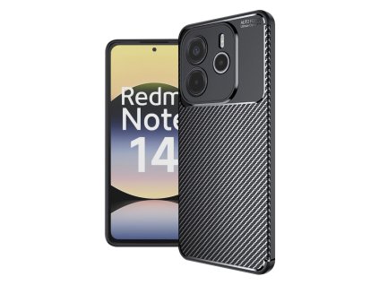 58209 6 techsuit carbonfiber kryt pre xiaomi redmi note 14 4g cierny