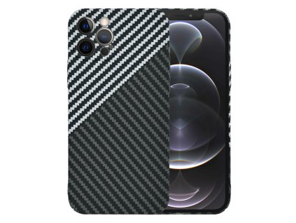 37840 techsuit carbonite fibershell ochranne puzdro pre iphone 12 pro stealth siva
