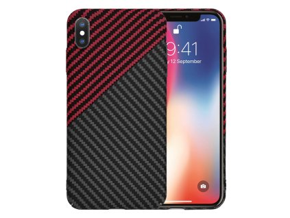 50919 techsuit carbonite fibershell puzdro pre iphone x xs cervene red vortex