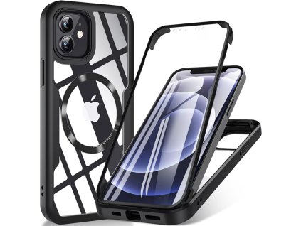 56328 techsuit colorverse 360 magsafe series screen protector 360 ochranny kryt s magsafe a ochrannou foliou iphone 12 cierny