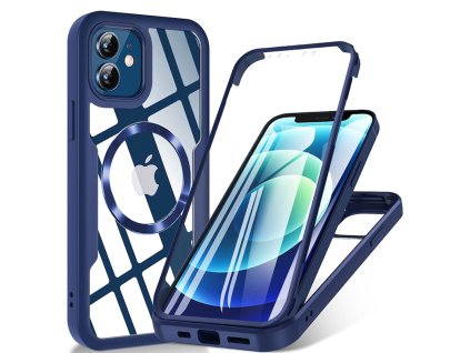 56334 techsuit colorverse 360 magsafe series screen protector 360 ochranny kryt s magsafe a ochrannou foliou iphone 12 modry