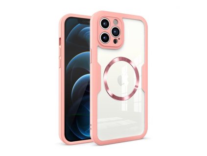 56343 techsuit colorverse 360 magsafe series screen protector 360 ochranny kryt s magsafe a ochrannou foliou iphone 12 pro max ruzovy